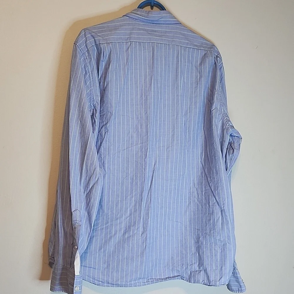 J. Crew Light Blue Striped Button Down Shirt